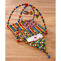 Babyhug Smiling Clown Twist N Fold Activity Play Gym - Multicolour