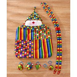 Babyhug Smiling Clown Twist N Fold Activity Play Gym - Multicolour