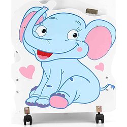 Babyhug Little Elephant Wooden Cradle with Wheels & Big Storage Drawers For Toys - Blue White