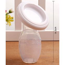 Babyhug Premium Silicone Manual Breast Pump - White