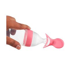 Babyhug Squeezy Silicone Food Feeder- Pink