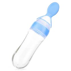 Babyhug Squeezy Silicone Food Feeder- Blue