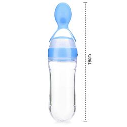 Babyhug Squeezy Silicone Food Feeder- Blue