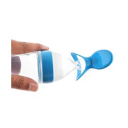 Babyhug Squeezy Silicone Food Feeder- Blue