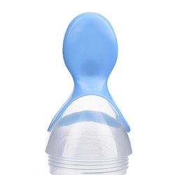 Babyhug Squeezy Silicone Food Feeder- Blue