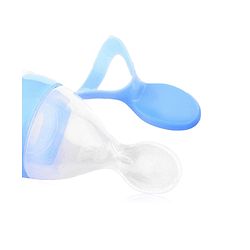 Babyhug Squeezy Silicone Food Feeder- Blue