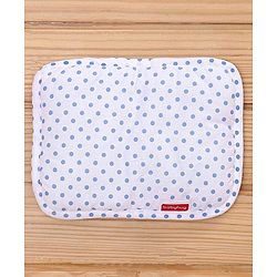 Babyhug Premium Baby Nest 3 Piece Gadda Set Polka Dots Print - Light Blue