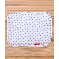 Babyhug Premium Baby Nest 3 Piece Gadda Set Polka Dots Print - Light Blue