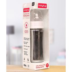 Babyhug  Stainless Steel Feeding Bottle with Leak-Proof Cap & Silicone Nipple  300 ml | BPA Free| Durable| Milk Feeding | 304 Grade | Newborn