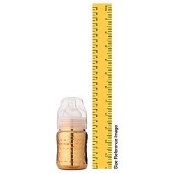 Babyhug  Stainless Steel Feeding Bottle with Leak-Proof Cap & Silicone Nipple, Golden  200 ml | BPA Free| Durable| Milk Feeding | 304 Grade | Newborn