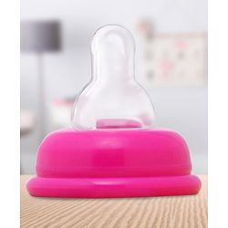 Babyhug Stainless Steel Feeding Bottle with Twin Handles, Pink 150ml| Anti-Colic Nipple| BPA-Free| Rust Free| SS 304 Grade| New Born & Toddlers| Microwave Safe| Leak resistant
