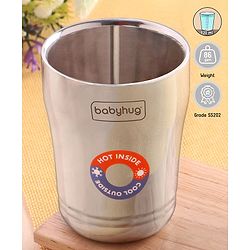Babyhug Double Wall Stainless Steel Tumbler with Ringer - 120 ml