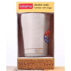 Babyhug Double Wall Stainless Steel Tumbler with Ringer - 120 ml