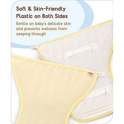 Babyhug Waterproof Nappy Small Size Set of 3 - Yellow Pink Blue