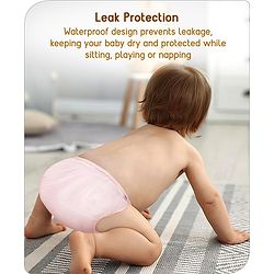 Babyhug Waterproof Nappy Small Size Set of 3 - Yellow Pink Blue