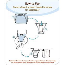 Babyhug Waterproof Nappy Small Size Set of 3 - Yellow Pink Blue