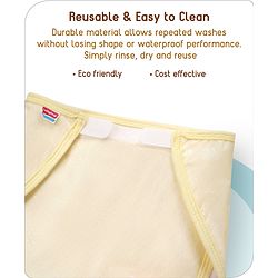 Babyhug Waterproof Nappy Small  Size Set of 3 - Yellow Pink Blue