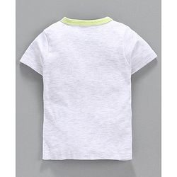 Babyhug Half Sleeves Front Open Vest Giraffe Print - Grey Green