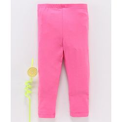 Babyhug Full Length Leggings Unicorn Embroidered - Pink