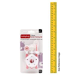 Babyhug 3 Stage Oral Care Set Cum Training Toothbrush - Pink