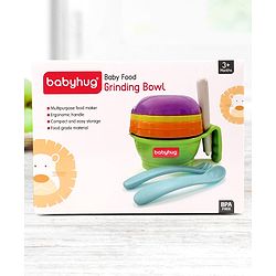 Babyhug Multi Purpose Baby Food Grinding Bowl - Purple Green