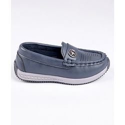 Cute Walk by Babyhug Party Wear Loafer Shoes Star Badge Detail - Blue
