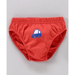 Babyhug 100% Cotton Briefs Pack of 3 - Red White