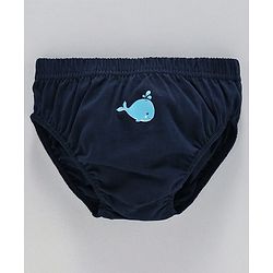 Babyhug 100% Cotton Printed & Striped Panties Pack of 3 -  Blue White