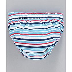 Babyhug 100% Cotton Printed & Striped Panties Pack of 3 -  Blue White