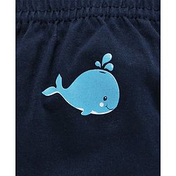 Babyhug 100% Cotton Printed & Striped Panties Pack of 3 -  Blue White