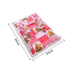 Babyhug Teddy Print Baby Bedding Set - Red