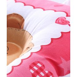 Babyhug Teddy Print Baby Bedding Set - Red