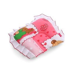 Babyhug Teddy Print Baby Bedding Set - Red