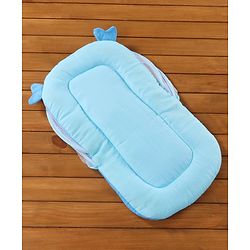 Babyhug Velvet Baby Bedding Set With Mosquito Net - Blue