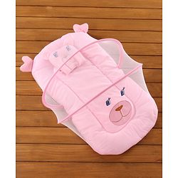 Babyhug Velvet Baby Bedding Set With Mosquito Net