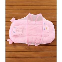 Babyhug Velvet Baby Bedding Set With Mosquito Net