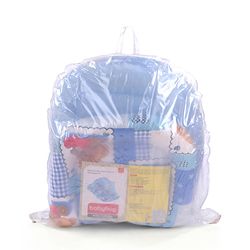 Babyhug Teddy Print Baby Jumbo Bedding Set With Mosquito Net - Blue