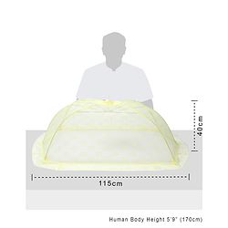Babyhug Portable Baby Mosquito Net Medium - Yellow
