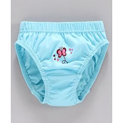 Babyhug 100% Cotton Printed Panties Pack of 3 - Blue