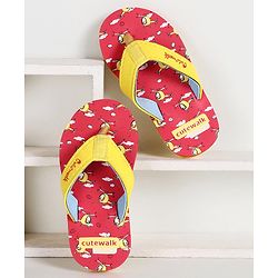 Cute Walk by Babyhug Flip Flops  Male Red 9