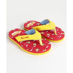 Cute Walk by Babyhug Flip Flops  Male Red 9