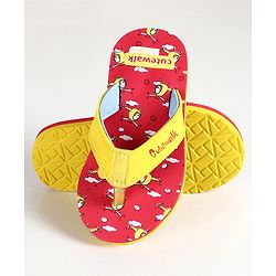 Cute Walk by Babyhug Flip Flops  Male Red 9