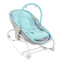 Babyhug Opal 3 in 1 Cosy Manual Rocker cum Sleeper with Mosquito Net - Blue (Without Toys)