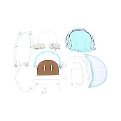 Babyhug Opal 3 in 1 Cosy Manual Rocker cum Sleeper with Mosquito Net - Blue (Without Toys)