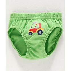 Babyhug 100% Cotton Briefs Car Print Pack of 3 - Green Blue