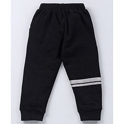 Babyhug 100% Cotton Full Length Solid Dyed Without Stretch Lounge Pant - Black