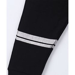 Babyhug 100% Cotton Full Length Solid Dyed Without Stretch Lounge Pant - Black