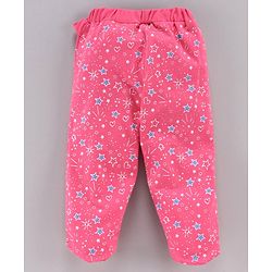 Babyhug Bootie Leggings Star Print Pack of 2 - Blue Pink