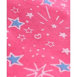 Babyhug Bootie Leggings Star Print Pack of 2 - Blue Pink