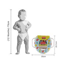 Babyhug Soft Potty Seat With Handle Fish Print- Light Blue